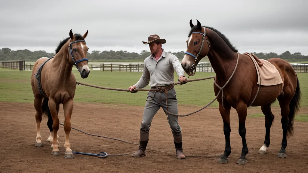 Comment bien choisir les protections pour jeune cheval au travail : guêtres avant une séance de longe