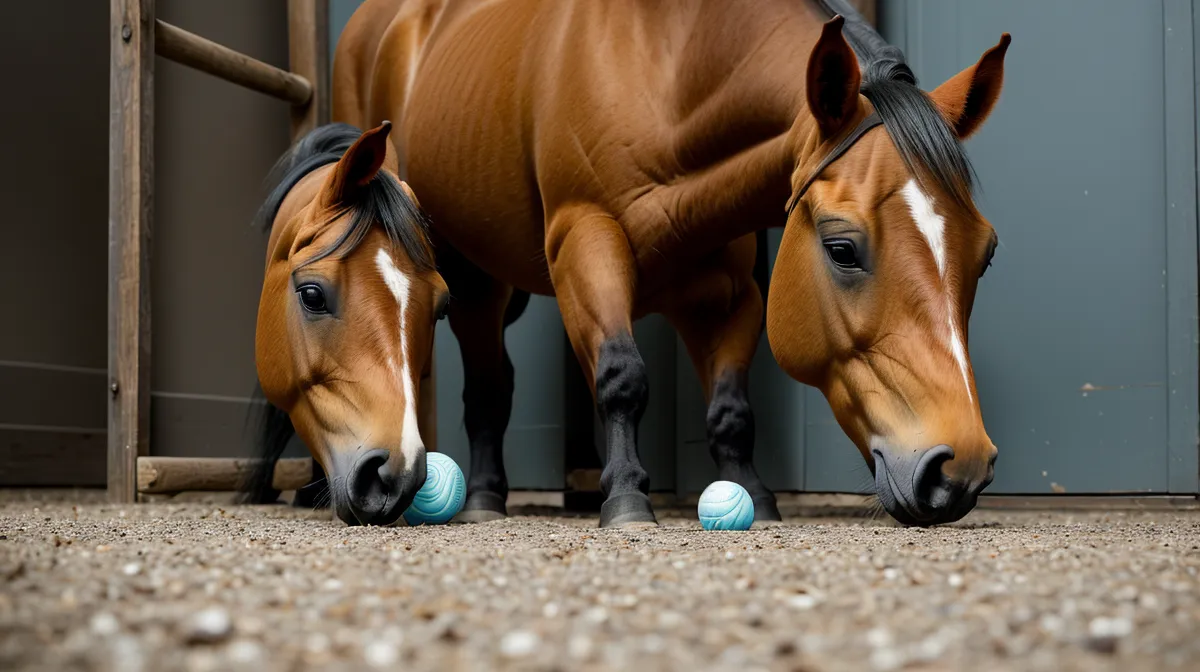 Quels jouets pour chevaux choisir pour occuper son poulain au box