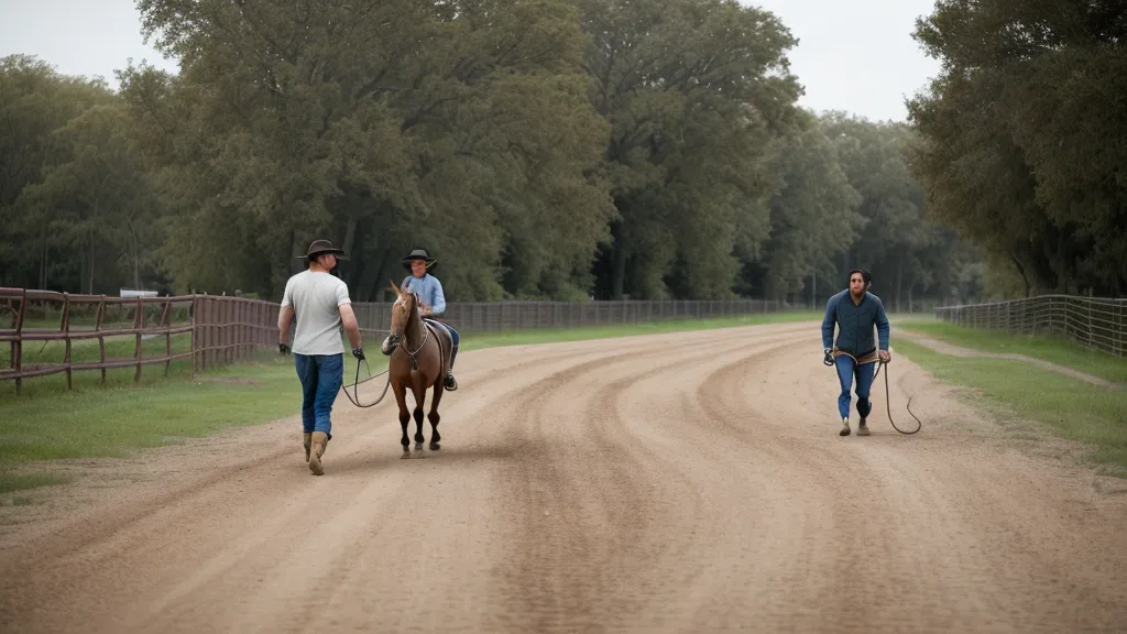 Selle posée sur le dos d'un jeune cheval, zone du garrot sensible pendant le travail du dos
