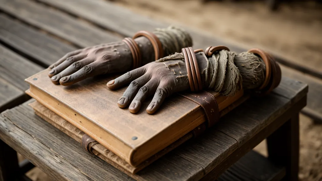 Livres d'équitation et licol posés sur un banc d'écurie en bois.